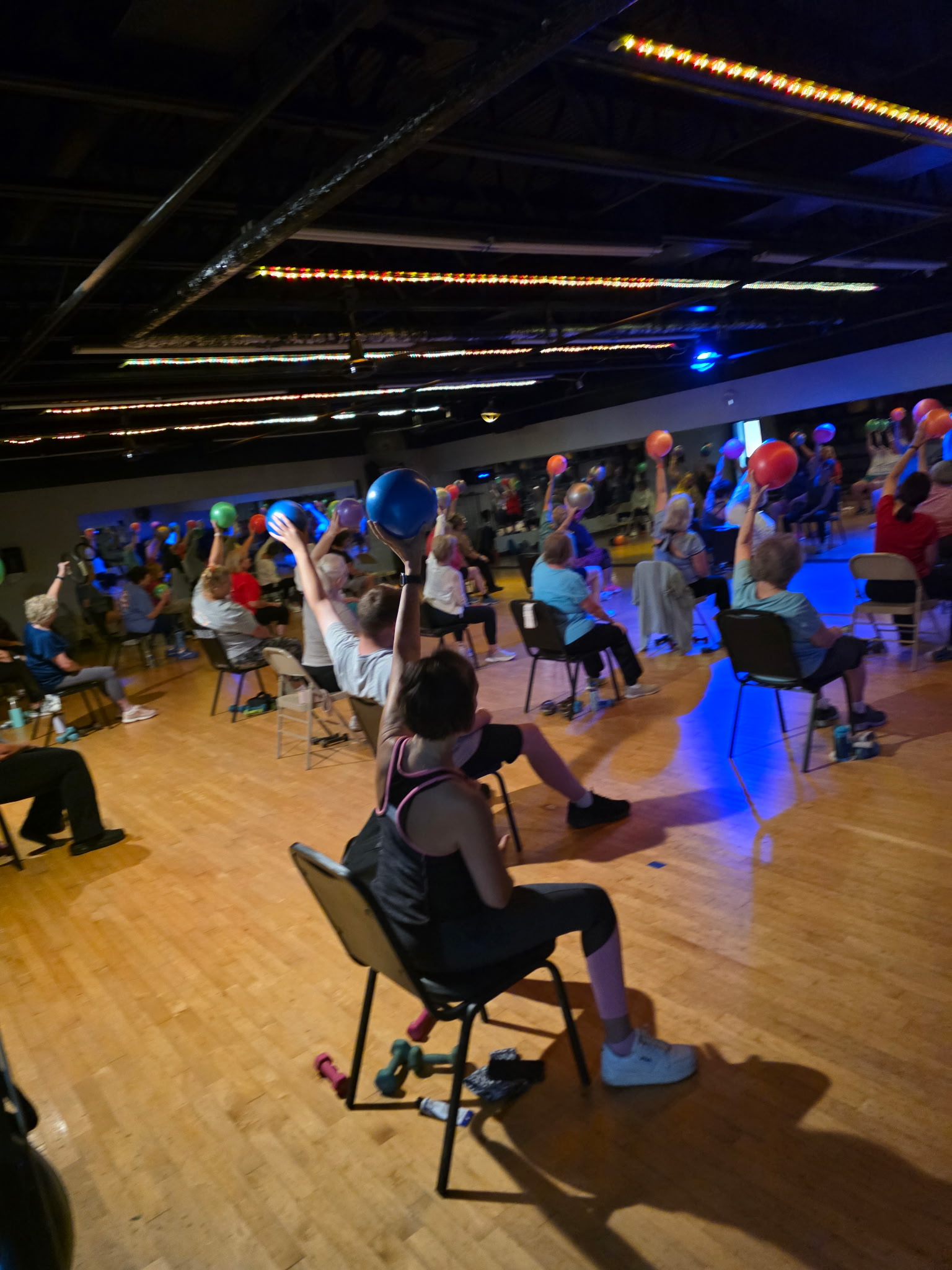 Indoor cycling studio at Club One East